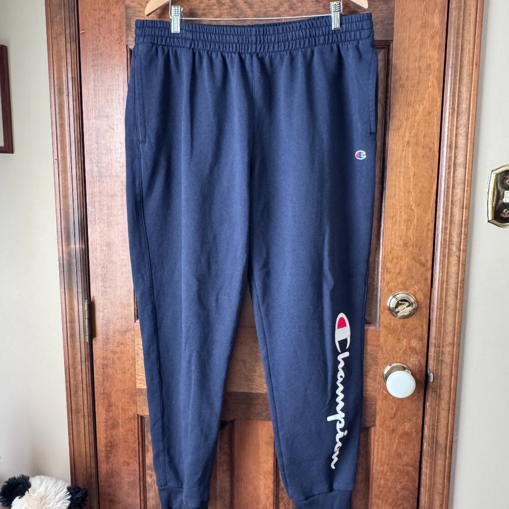Champion Navy Blue Sweatpants w/Hidden Drawstring Size 2XL